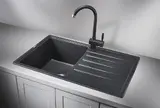 Кухонная мойка Granula Standart ST-7602 (760*500) Черный