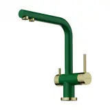 Смеситель Omoikiri Nagano-RG-LG (4994432) Royal green/Светлое золото