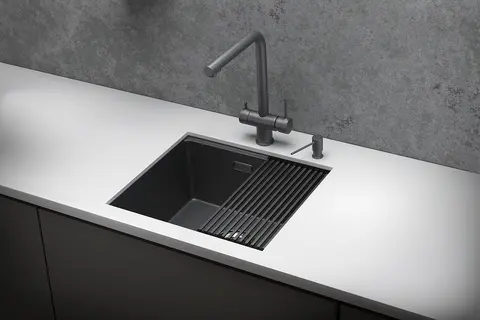Кухонная мойка Granula KS-5045U (500*445) Графит Матовый