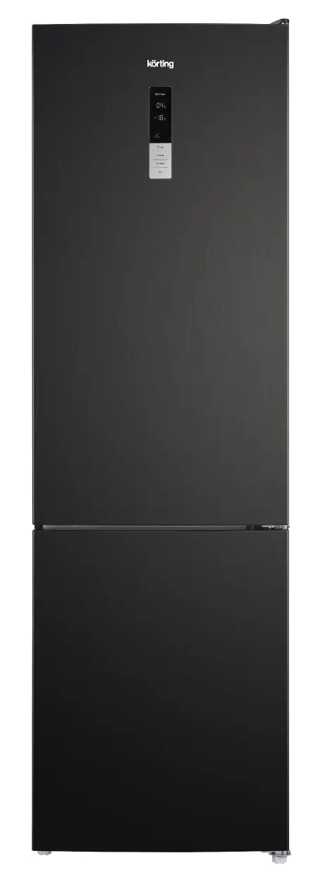 Отдельностоящий холодильник Korting KNFC 62370 XN (Черная нержавеющая сталь)