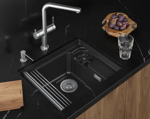 Кухонная мойка Granula KS-5505RU (550*450) Шварц