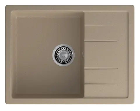 Кухонная мойка Granfest Quadro 650L (650*500) Песочный