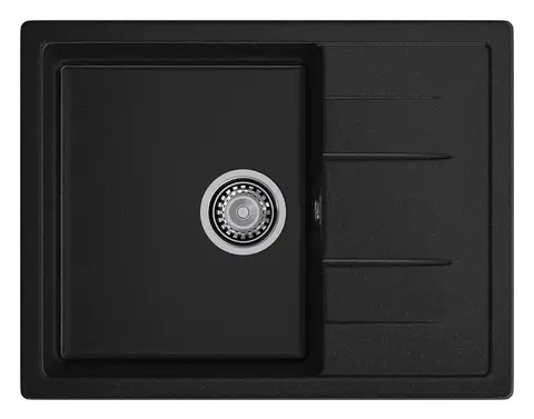 Кухонная мойка Granfest Quadro 650L (650*500) Черный
